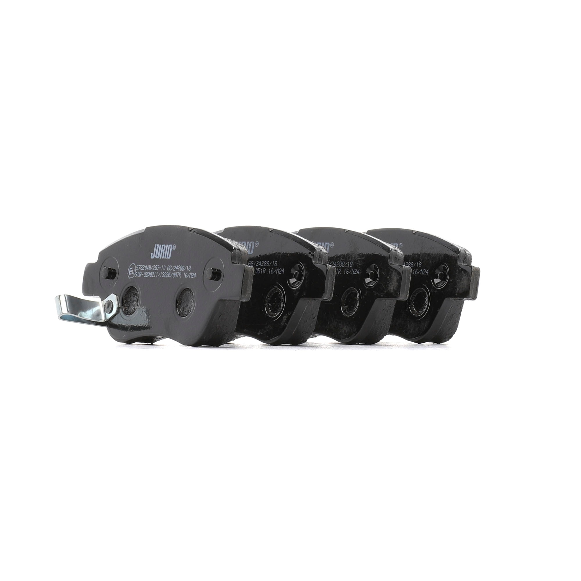 JURID 573204D Brake pad set with acoustic wear warning, with brake caliper screws-image-9951497