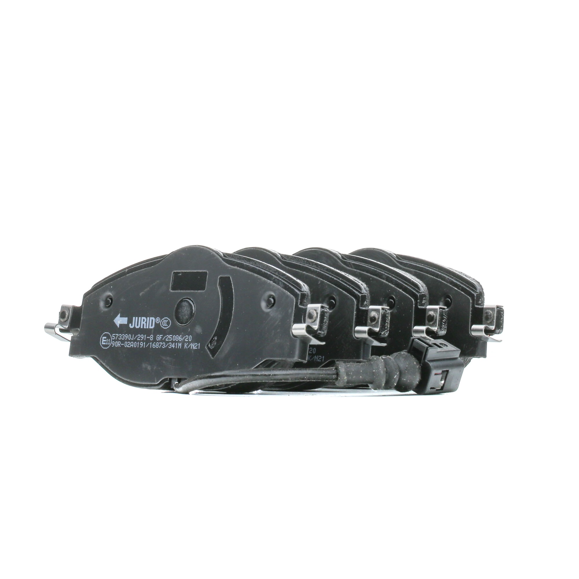 JURID 573390J Brake pad set incl. wear warning contact-image-9951763