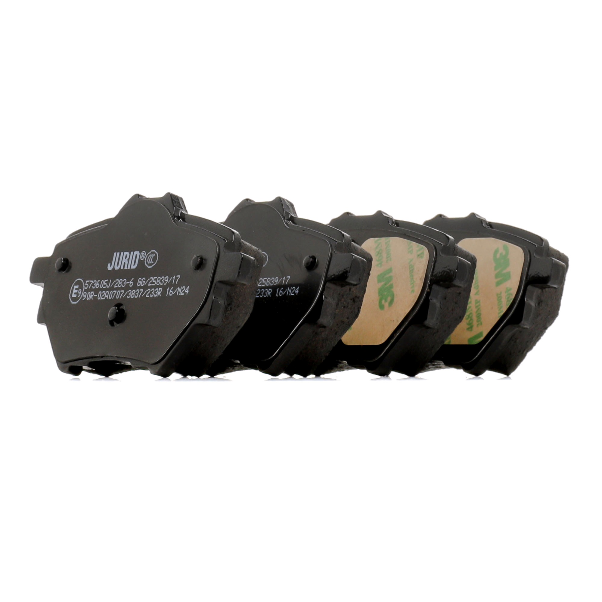 JURID 573605J Brake pad set not prepared for wear warning indicator, with accessories-image-9951870