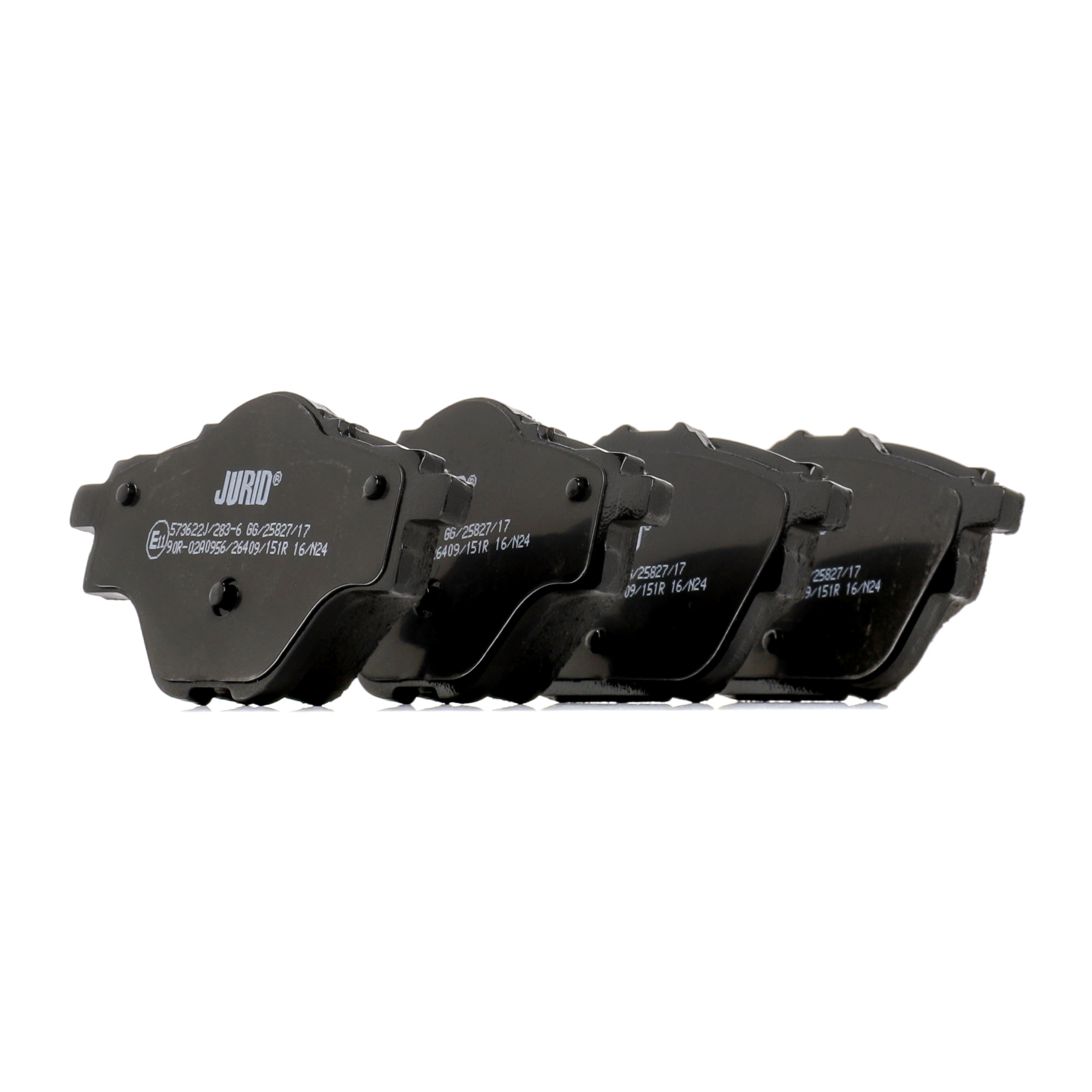 JURID 573622J Brake pad set not prepared for wear warning indicator, with accessories-image-9951897